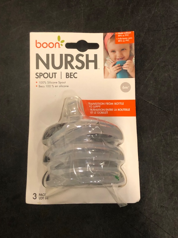 Photo 1 of Boon Nursh Silicone Baby Bottle Nipples - Bottle Nipples for Boon Nursh Baby Bottles - Baby Bottle-Feeding Supplies - Fast Flow Baby Bottle Nipples - 3 Count
