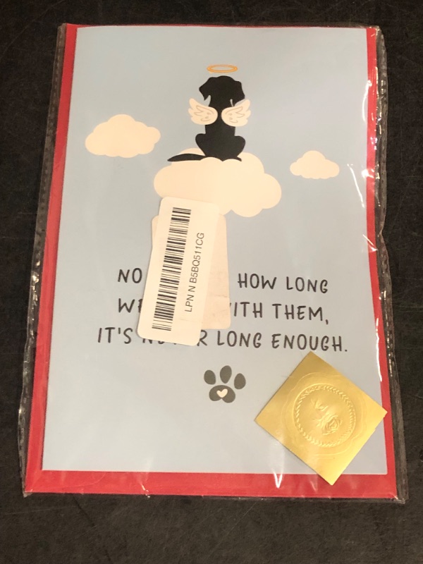 Photo 1 of Dog Sympathy Card, Cute Pet Loss Cards, Dog Memorial Sympathy Gifts for Loss of Pet, Condolence Card for Pets Owner Lover, Doggy Bereavement Ideas for Family Friends Husband Wife