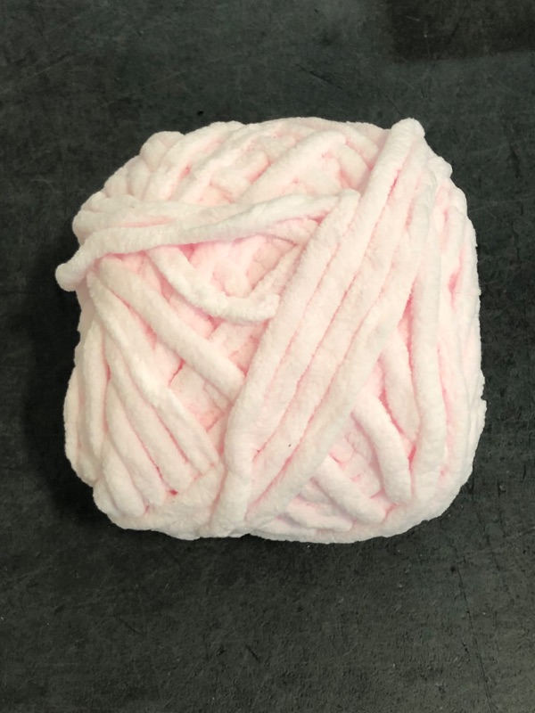 Photo 1 of INNDUN Blanket Yarn 100g/3.5oz - Pink Chenille Yarn 6 Super Bulky - 72 Yards - Knitting, Crocheting & Crafts Chunky Yarn