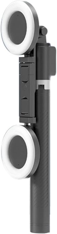 Photo 1 of 6 in 1 Selfie Stick Tripod with Remote Wireless 6 in 1 Selfie Stick with Light Portable Collapsible Phone Tripod with Light & Remote (B)