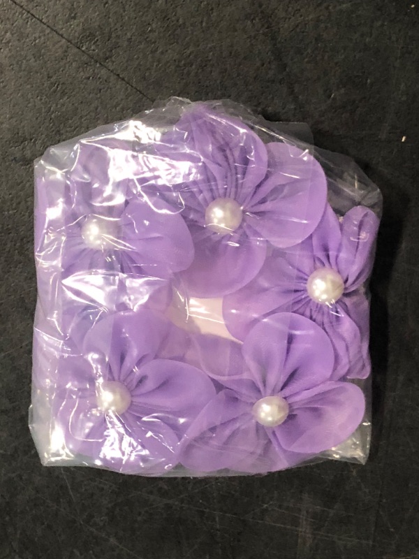 Photo 1 of *Similar to Picture** Adjustable Dance Hair Net with Flower Girls Child Ballet Dance Skating Hair Net Lacework Bun(Purple)