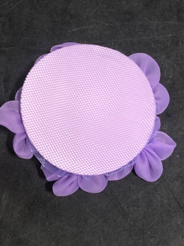 Photo 1 of *Similar to Picture** Adjustable Dance Hair Net with Flower Girls Child Ballet Dance Skating Hair Net Lacework Bun(Purple)