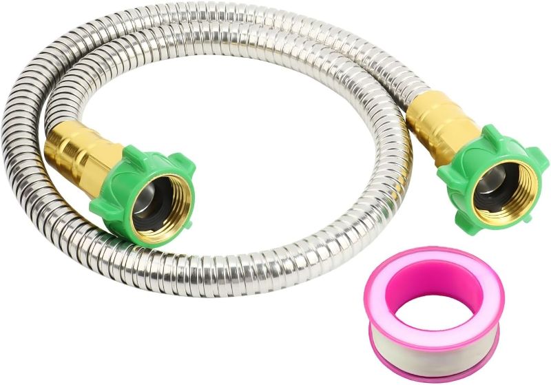 Photo 1 of Short Garden Hose with Female to Female Connector, 3ft Metal Leakproof Hose for Hose Reel (3ft)