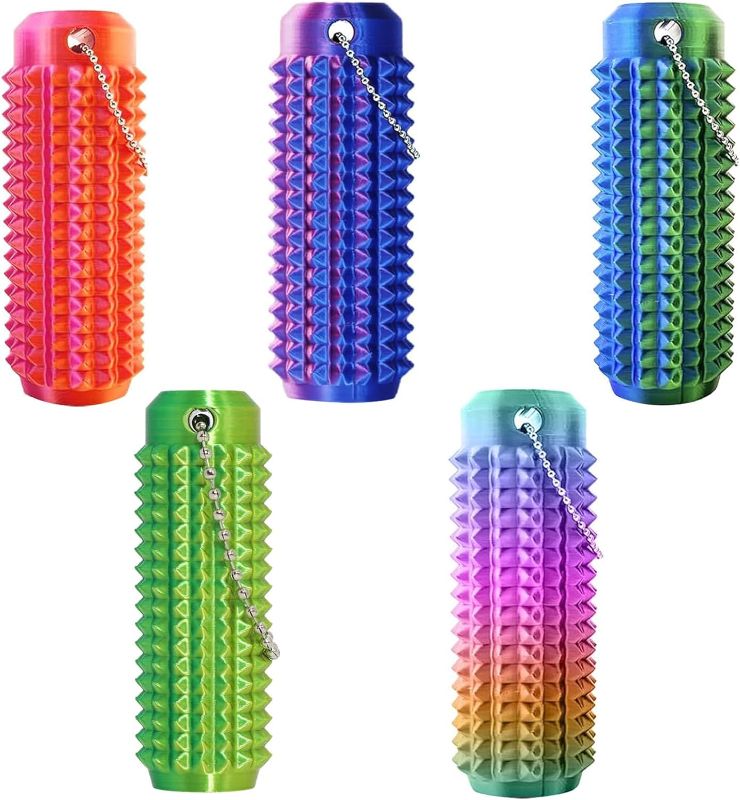 Photo 1 of 5PC Little Ouchies Fidget Toys Adults, Pain Stim Fidget Anxiety Relief Pain Stim Pocket Sensory Toys for Anxiety and Stress Reduction,Portable Travel Stress Relief Spiky Fidget Keychain (Style-1)