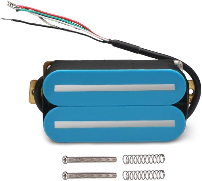 Photo 1 of Light Blue Bridge Pickup Dual Hot Rail Humbucker Pickups Ceramic Pickup with 57mm Steel Pole