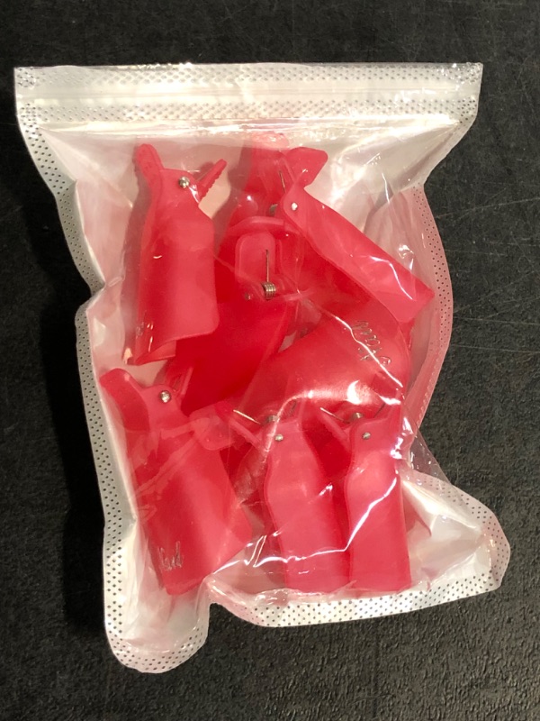 Photo 1 of HiMo 10PC Plastic Acrylic Nail Art Soak Off Cap Clip UV Gel Polish Remover Wrap Tool (Pink)
