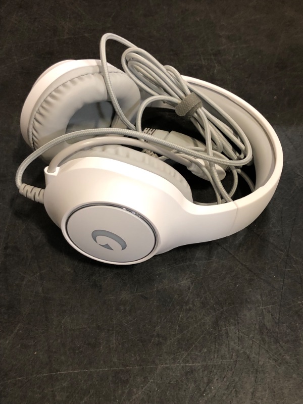 Photo 1 of CM7002 Gaming Headset for PS5, PS4, PC, Mac, Switch, Xbox Series, Surround Sound RGB Gaming Headphones with Noise Canceling Microphone, 50MM Dynamic Drivers, 3.5MM Audio Jack, Light White