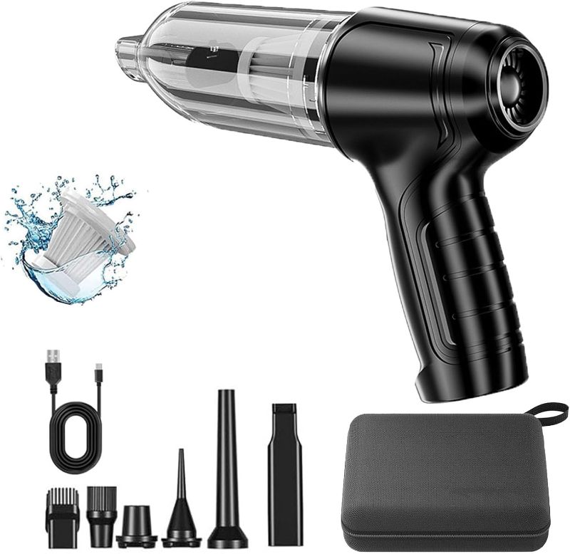 Photo 1 of Vortix Smart Car Vacuum/Air Blower,Vortix Electric Air Duster & Vacuum,12000pa High Power Brushless Motor Wireless Handheld Car Vacuum Cleaner with Washable Filter & Storage Bag (Black)