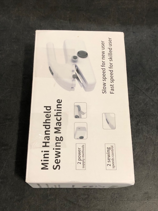 Photo 1 of Natudeco Handheld Sewing Machine Portable Mini Sewing Machine Electric Mending Machine Hand Held Sewing Device for Sewing Clothes DIY Family Travel