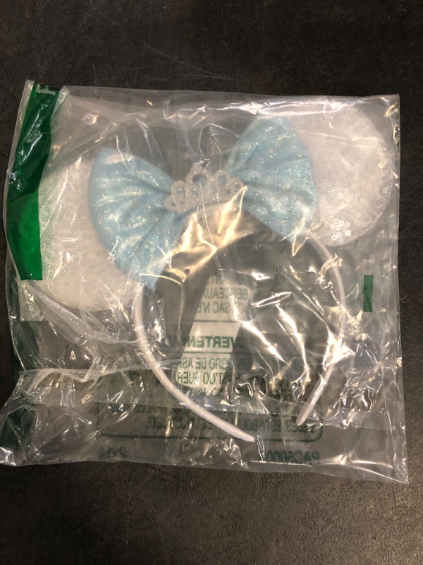 Photo 1 of Mouse Ears Headband, Princess Ears for Women Adult Kids, Sequin Headband Park Ears Trips Party Cosplay Costumes Accessories