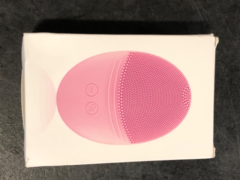 Photo 1 of EZBASICS Facial Cleansing Brush Made with Ultra Hygienic Soft Silicone, Waterproof Sonic Vibrating Face Brush for Deep Cleansing, Gentle Massaging, Inductive Charging (Blue )1 Pack+5 Speed Setting