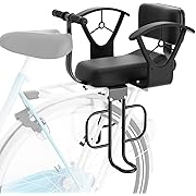 Photo 1 of Rear Child Bike Seat,Rear Mounted Child Bike Seats,Back Mount Child Seat with Back Rest Armrest Foot Pedals,Width Adjustable Bicycle Rear Seat,Fits All Bicycle Rear Frames