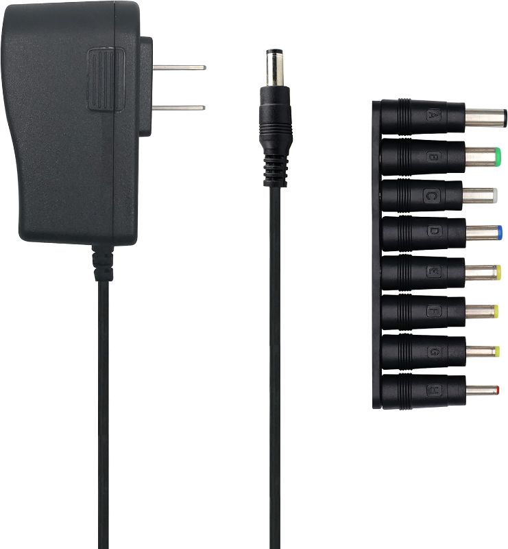 Photo 1 of EIKS AC to DC 9V 1.5A Power Supply Adapter with 5.5mm x 2.1mm Connector Plug for Android Tablets Webcam Routers Toys Recorder Bluetooth Speaker