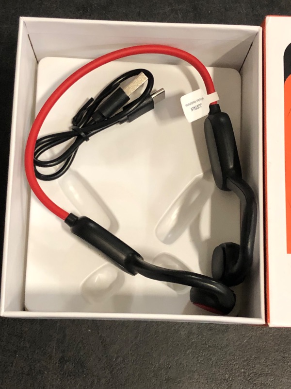 Photo 1 of Kids Headphones, Wireless, Bluetooth, Air Conduction Open Ear Headphones, IPX5 Waterproof, Memory Titanium Neckband, Skin-Friendly Materials, 20H Playtime, Supports Calls, Kids Earbuds (Red)