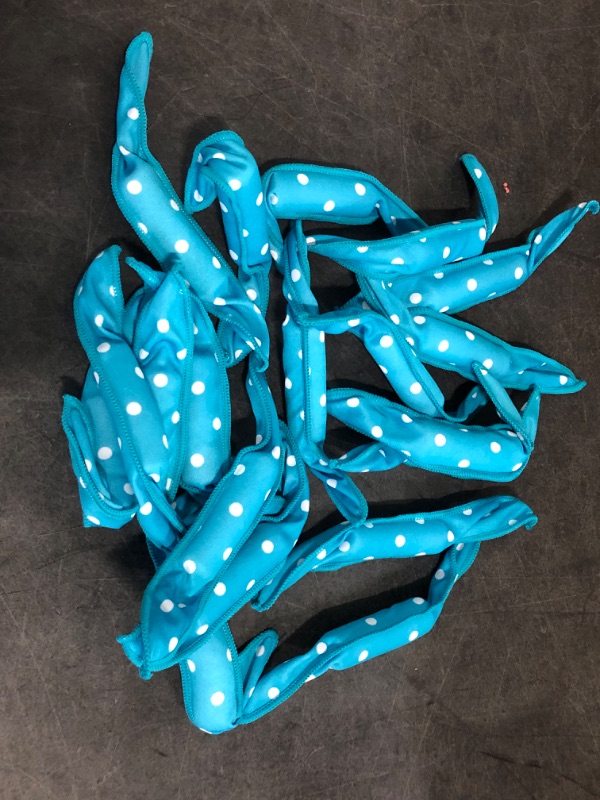 Photo 1 of Foam Hair Curlers, Pillow Cloth Hair Rollers,No Heat Sleeping Soft Sponge Rollers for Long, Short, Thick & Thin Hair Spiral Curls Hair Styling Rollers (Blue)
