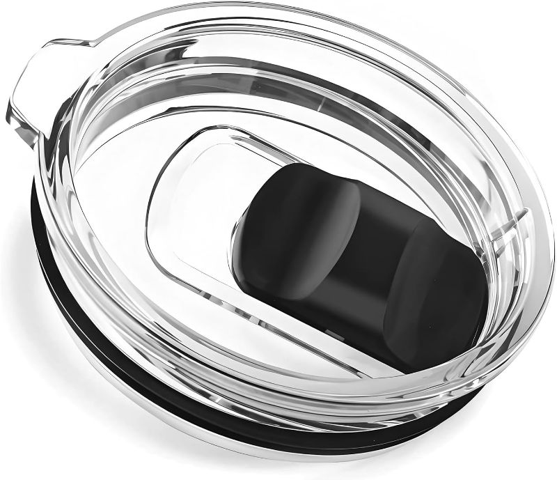 Photo 1 of Magnetic Slider Replacement Mug Lid Compatible with Ember First and Second Generation Mugs, 14 oz, Splash-Proof, Black/Clear