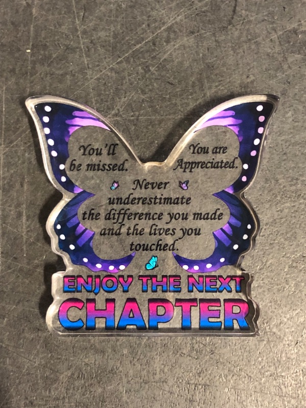 Photo 1 of Retirement Gifts For Women Mothers Day Gift Butterfly Secret Gifts Happy Retirement Leaving Gifts For Coworkers Acrylic Keepsake For Female Boss Retired Mom Enjoy The Next Chapter