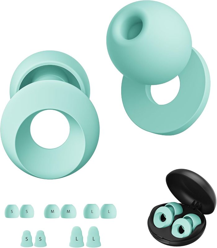 Photo 1 of Ear Plugs for Sleeping Noise Reduction, Earplugs for Noise Cancelling with 5 Pair Ear Tips in S/M/L,30-35dB High Fidelity Hearing Protection Ear Plugs for Sleep,Snoring,Focus,Noise Sensitivity