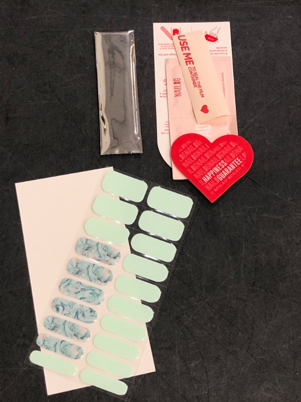 Photo 1 of NAILOG Semi Cured Gel Nail Strips (20 Extra Long Polish Stickers/Wraps) ? Glossy & Long Lasting Soft Gel Finishing (Summer Breeze)