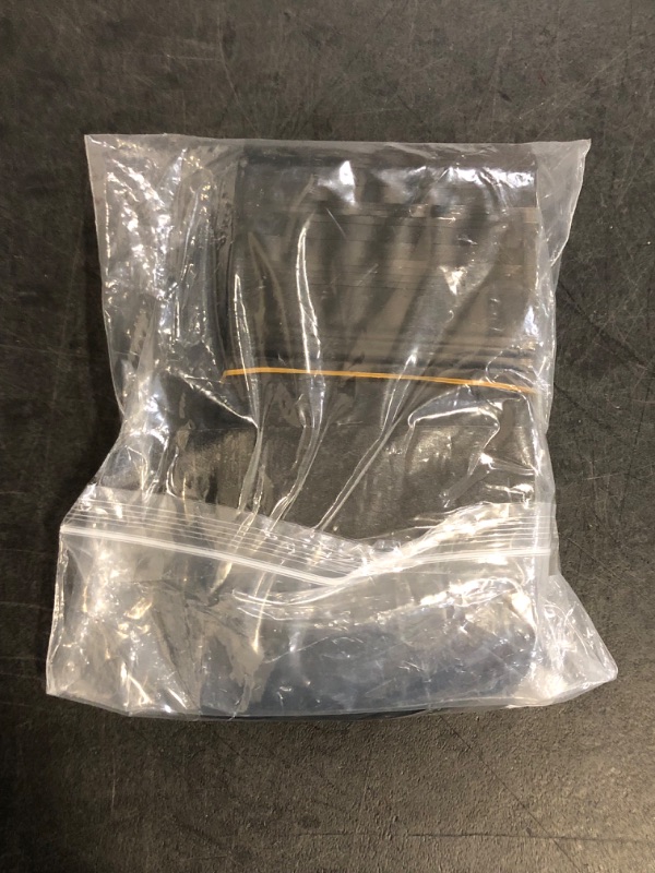 Photo 1 of 100 Pieces Resealable Mylar Bags with Clear Window Smell Proof Bags Packaging Bags Foil Pouch Zip Bag for Food Self Sealing Storage Supplies (Black, 2.75×3.93 inches)