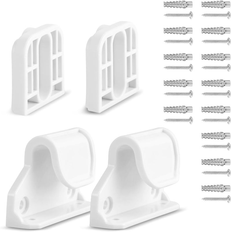 Photo 1 of Retractable Baby Gate Replacement Part, Wall Mounting Accessories Brackets Latches Anchors Screws Extra Wide Baby Gate Replacement Parts Retractable Pet Gate Hardware (White)