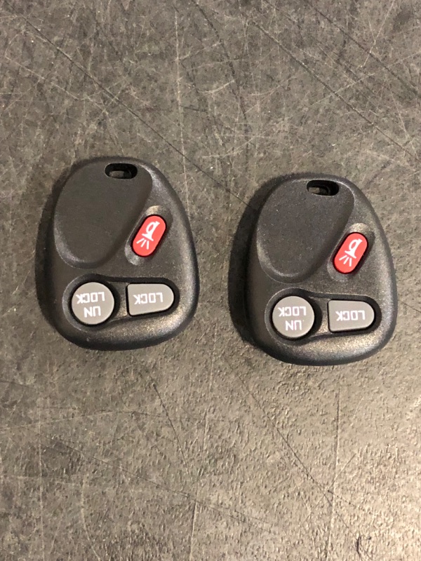 Photo 1 of Remote Key Fob Replacement Car Key for 1999 2000 2001 Chevy Silverado S10 GMC Sierra Sonoma / Chevy Suburban Tahoe 2000 2001 GMC Yukon Keyles Entry Remote Key KOBUT1BT,15732803 (Pack of 2