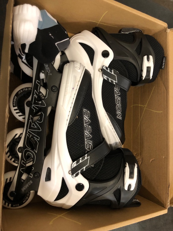 Photo 1 of Size XL PAPAISON Adjustable Inline Skates for Kids and Adults with Full Light Up Wheels, Outdoor Roller Skates for Girls and Boys, Men and Women