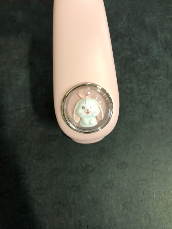 Photo 1 of Cute Cartoon Neck Fan for Kids Children Girls Boys, Portable USB Rechargeable Bladeless Neckband Fan with 3 Speeds & Night Light, Lightweight Hands Free Wearable Fan, Gift Pink2