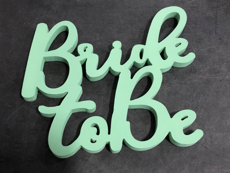 Photo 1 of Bridal Shower Decorations Bride to Be Sign for Batcholette Party Table Centerpieces Wedding Wooden Photo Booth Props for Wedding Party Decorations Supplies (Green)