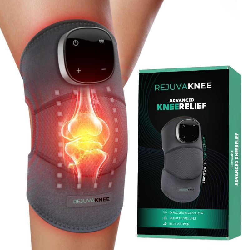Photo 1 of RejuvaKnee Triple Method Massager - The Official - Relief for Lymphedema & Knee Pain | Heat, Vibration & Compression in One | Official Knee Massager for Fast, Targeted Recovery.