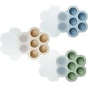 Photo 1 of PandaEar 3 Pack Baby Food Freezer Tray with Lids, Silicone Baby Food Storage Container for Homemade Baby Food, Purees, Breastmilk (Blue/Green/Carnation)