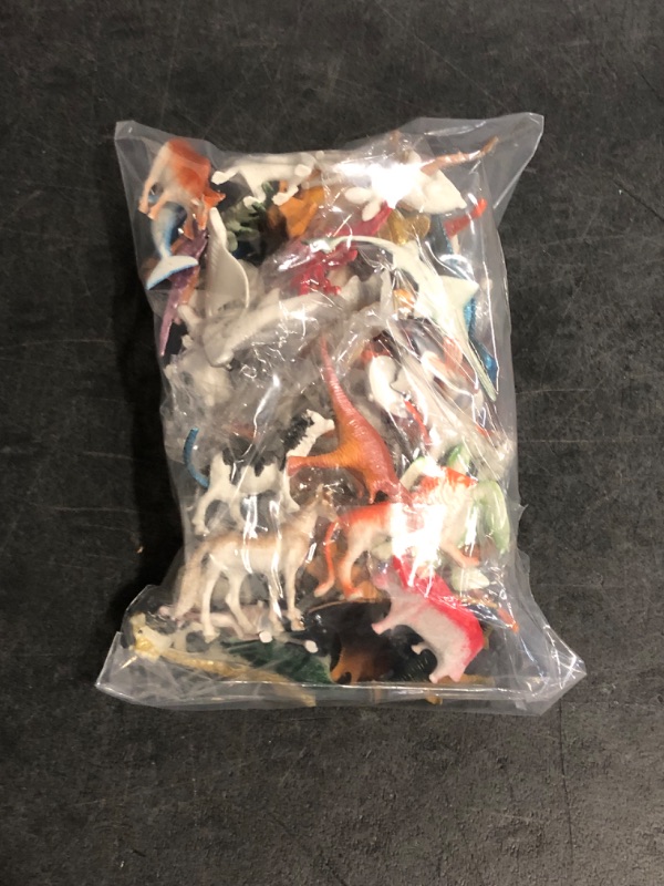 Photo 1 of Assorted Dinosaur, Ocean, Sea, Farm, Jungle, Wild Animals & Dinosaurs Figure Realistic Plastic Zoo Play Set - Small Toys for Kids, Cupcake Topper, Party Favors