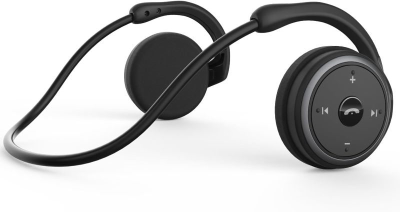 Photo 1 of Small Bluetooth Headphones Wrap Around Head - Sports Wireless Headset with Built in Microphone and Crystal-Clear Sound, Foldable and Carried in The Purse, and 12-Hour Battery Life, Black