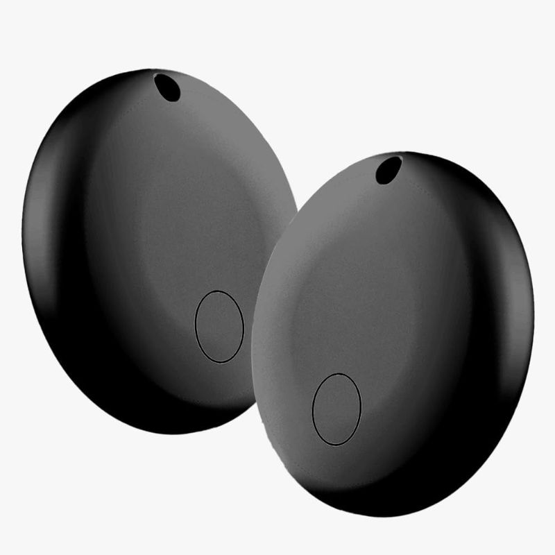 Photo 1 of Bluetooth Tracker for Android Device 2 Pack, Item Finders Work with Google Find My Device App (Only for Android), Trackers for Android Smartphone Tablet, Locators for Home, Outdoors, Travel (Black)