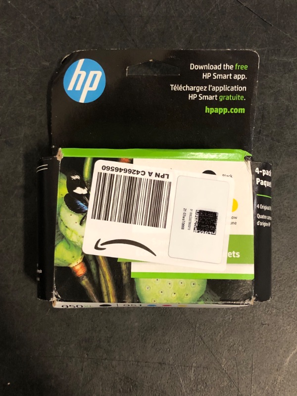 Photo 1 of HP Original 951 Cyan, Magenta, Yellow / 950XL Black Ink Cartridges (4-Pack) | Works OfficeJet 8600 Series OfficeJet Pro 251dw, 276dw, 8100, 8600 Series | Eligible for Instant Ink | C2P01FN