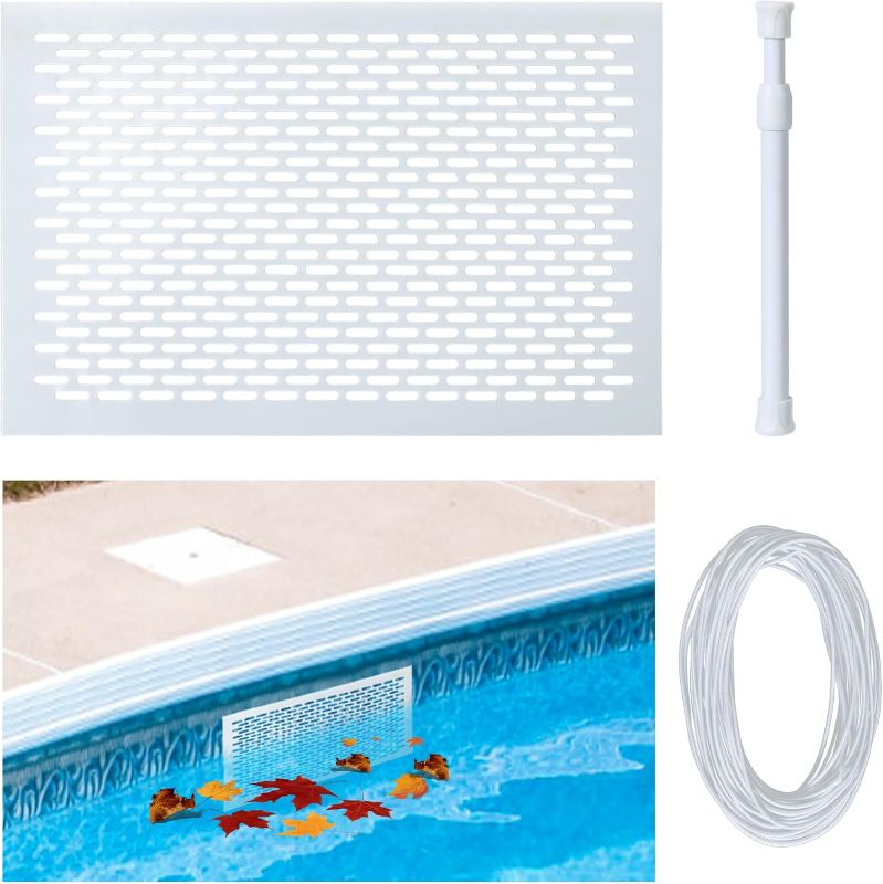 Photo 1 of Skimmer Guard Kit Pool Skimmer Net Leaf Skimmer Catcher Shield Protective Spring Action Net System Leaf Protection Debris Prevent Blockage Easy Assembly Durable White
