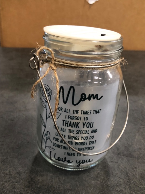 Photo 1 of Macorner Mason Jar Night Light for Mothers Day Gifts from Daughter, Son - Birthday Gifts for Mom - Sentimental Best Mom Gift