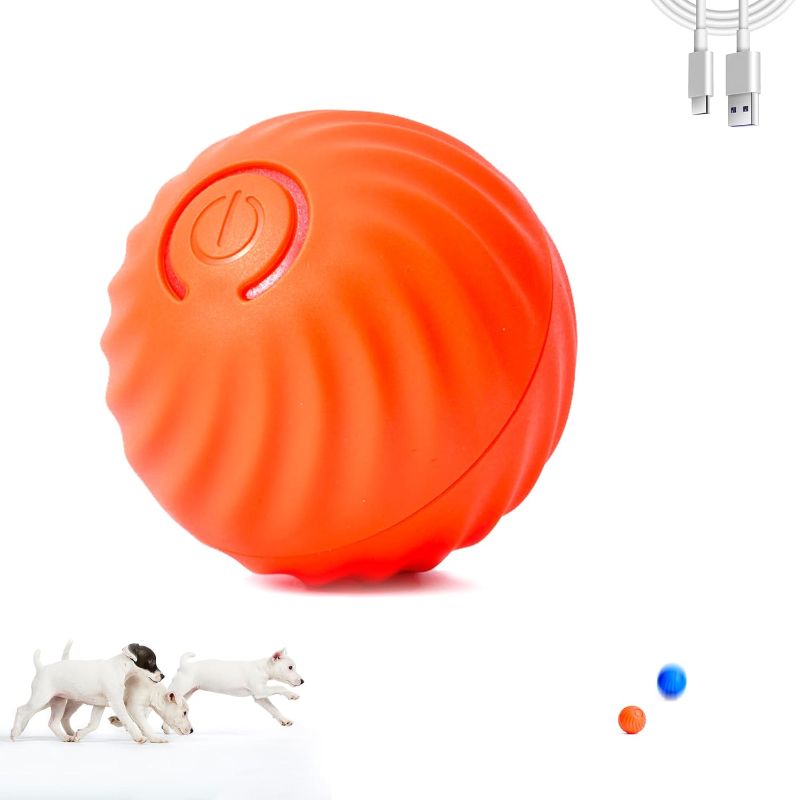 Photo 1 of Trumoon 2025 New Upgrade Dog Bouncing Ball, Smart Jumping Dog Balls That Moves on Its Own(Size Upgrade - Orange)