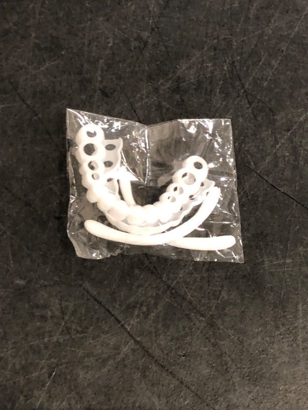 Photo 1 of Cosmetic Snap On Teeth Veneers, Upper and Lower Set, Temporary Dental Cover, White