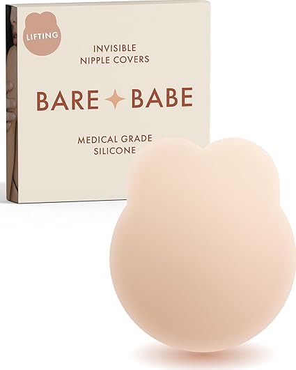 Photo 1 of Nipple Covers with Lift - Reusable Sticky Bra Push Up - Waterproof Nipple Pasties Strapless Bras for Women 4 Shades