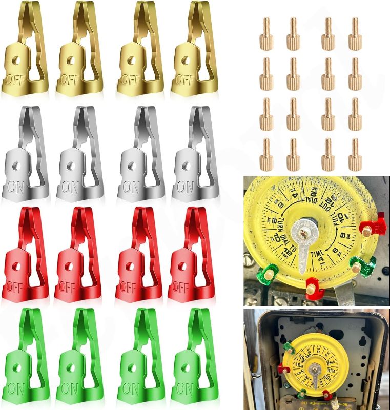 Photo 1 of Time Switch Replacement Trippers Kit/Pool Timer On Off Clips for Inter-Matic 156T1978A for T100 Series Timers, Easy Setup for Precision Time Control (8 ON /8 Off /16 Screws)