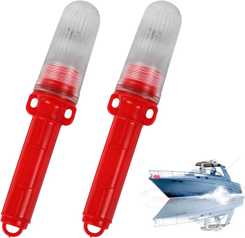 Photo 1 of Boat Flares – Boat Flares Coast Guard Approved Marine, LED BoatFlares, Waterproof Emergency Signaling for Fishing Boats, Life Rafts (Red, 2pcs)