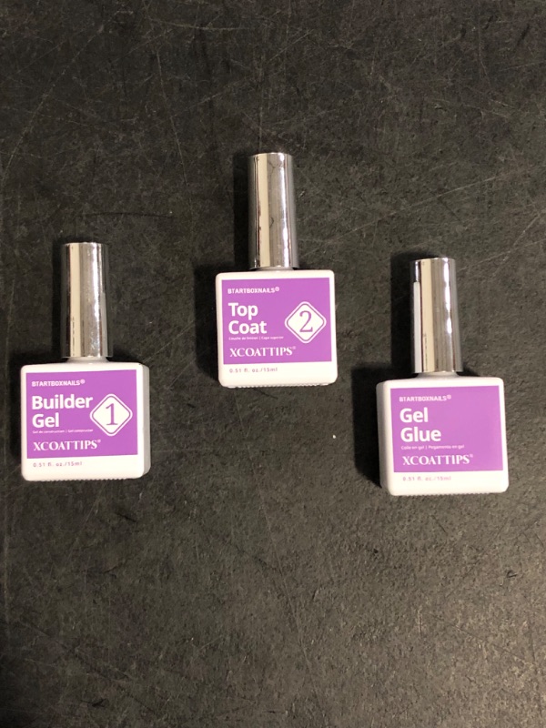 Photo 1 of Nail Tips Builder Gel Set - 15ml Nail Tip Builder Gel 15ml Top Coat with Gel Nail Glue for French Tip Gel Nails 30+Days Long Lasting