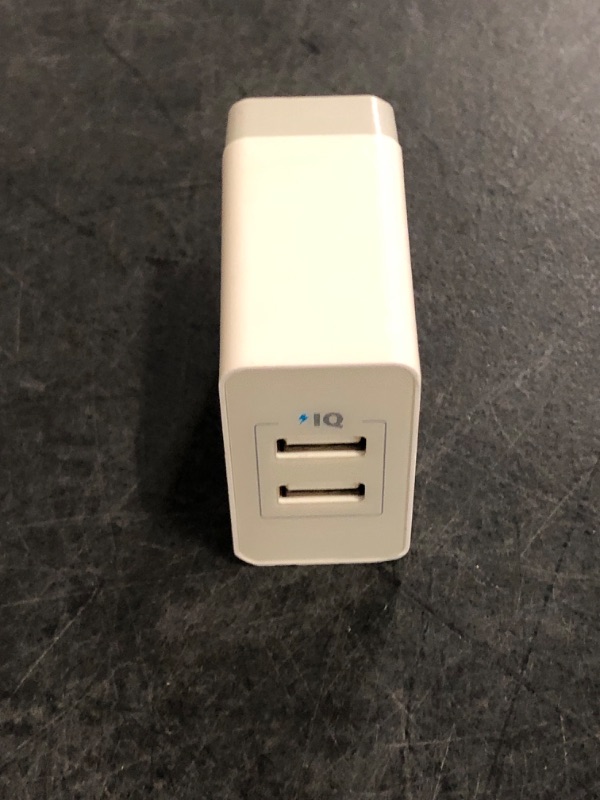 Photo 1 of USB Charger, Anker Elite Dual Port 24W Wall Charger, PowerPort 2 with PowerIQ and Foldable Plug for iPhone 15/14/13/12/11 Series, iPad Pro/Air 2/Mini 3/Mini 4, Samsung S4/S5, and More