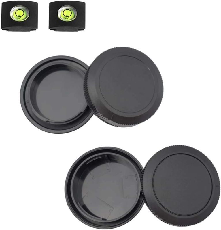 Photo 1 of *Missing one Cap** Body Cap & Rear Lens Cap Cover for Canon EOS R6 EOS R5 EOS R EOS RP EOS R3 EOS R7 EOS R10 EOS R6 Mark ii More Canon RF Mount and Lens Accessories with Hot Shoe Cover