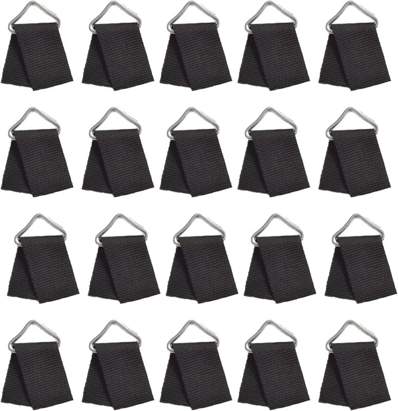 Photo 1 of 20 Pcs Replacement Trampoline Triangle Buckle, Strength Trampoline Triangle Rings Buckle V-Rings for Trampoline Repair