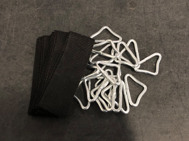 Photo 1 of 20 Pcs Replacement Trampoline Triangle Buckle, Strength Trampoline Triangle Rings Buckle V-Rings for Trampoline Repair