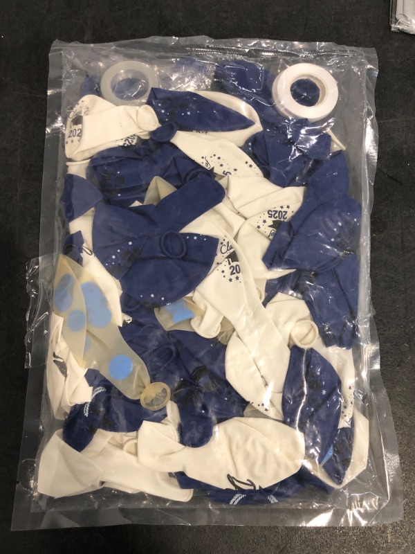 Photo 1 of 100 Pcs 12 inches Pastel Balloon Navy Blue Graduation Decorations 2025 Class of 2025 Balloon Garland Arch Kit Diy Balloon Bouquet Garland Kit Ideal for Blue Graduation Party Decorations (grad)