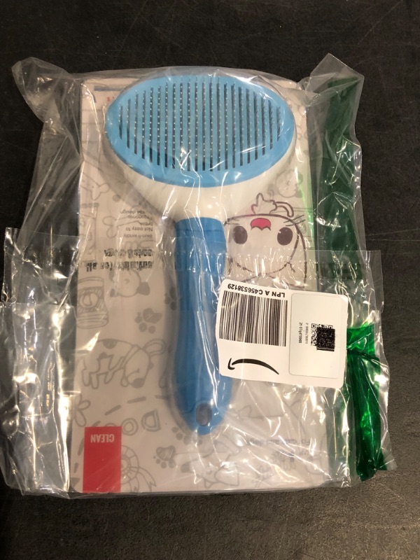 Photo 1 of Cat Brush for Hair Removal, Dog Brush for Indoor Cats and Dogs, Suitable for Shedding & Haired Pets, Skin Friendly Hair Removal Beauty Tool, Blue