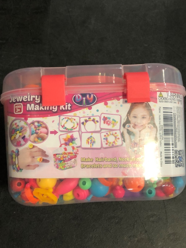 Photo 1 of FUNZBO 520+ Snap Pop Beads - Jewelry Making Kit, Arts and Crafts for Kids Ages 4-8, Toys for 3 4 5 6 Years Old Girls Birthday Gifts Ideas, Bracelet Necklace Ring Snap Set for Little Girls